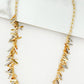 Envy Short Gold and Grey Fringe Necklace