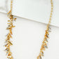 Envy Short Gold and Grey Fringe Necklace