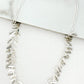 Envy Short Silver and Grey Fringe Necklace