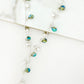 Envy Long Silver and Faceted Crystal Bead Lariat Necklace