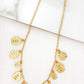 Envy Short Gold Necklace with Textured Charms