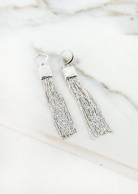 Envy Silver Tassel Earring