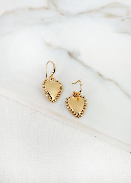 Envy Gold Heart Dropper Earring