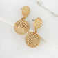 Envy Gold Textured Double Circle Earring