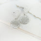 Envy Silver Textured Double Circle Earring