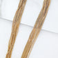 Envy Short Gold Multi Chain Necklace with Large Ball Pendant