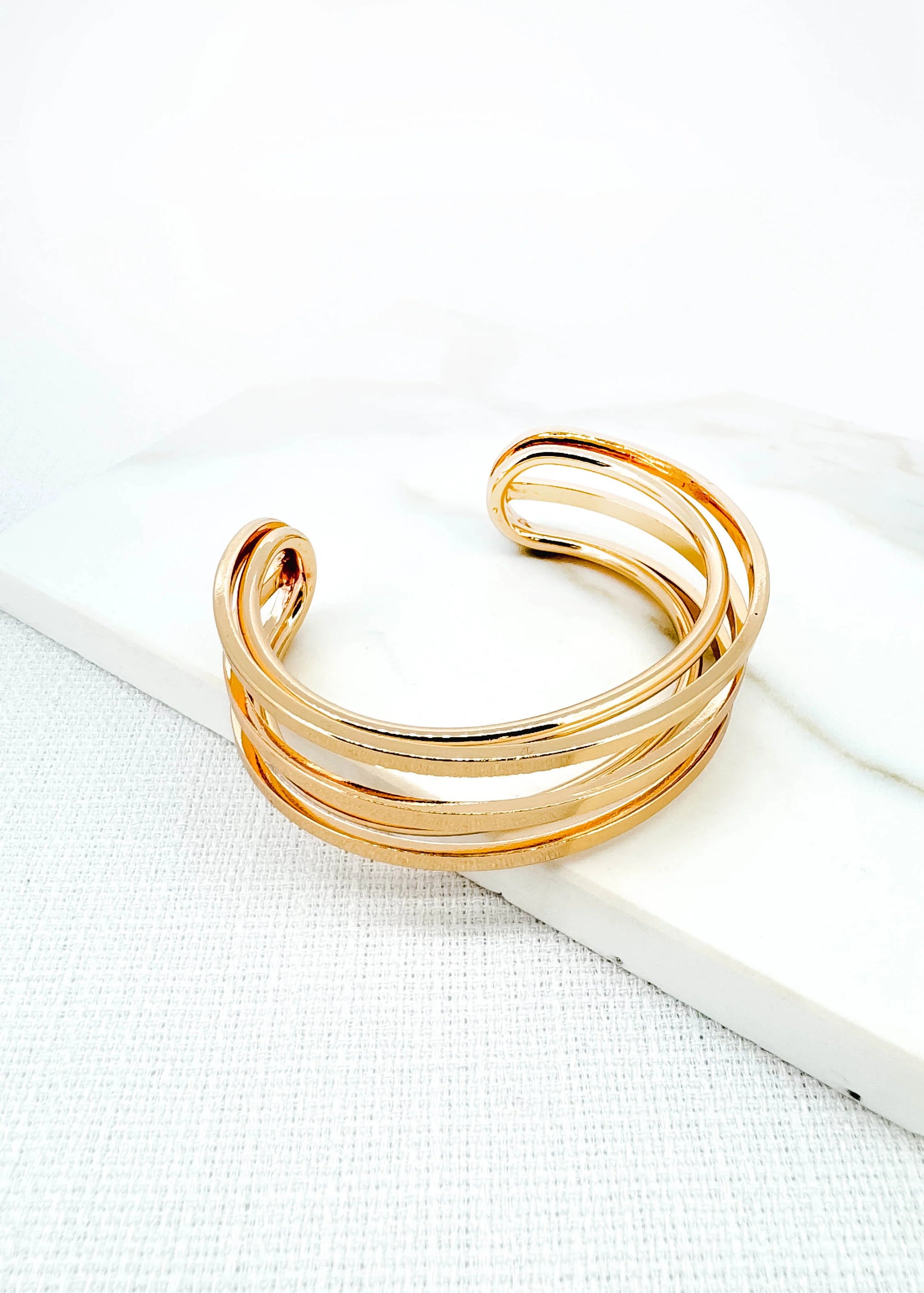 Envy Layer Cuff Bangle | Gold