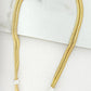 Envy Short Gold Double Layer Snake Chain Necklace with Silver Detail