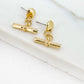 Envy Gold T-Bar Dropper Earring