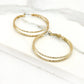 Envy Faceted Gold Double Hoop Earring 