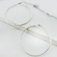 Envy Large Silver Textured Hoops