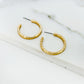 Envy Textured Gold Hoop Earrings