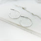 Envy Textured Silver Hoop Earrings