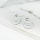 Envy Silver Textured Circle Dropper Earrings