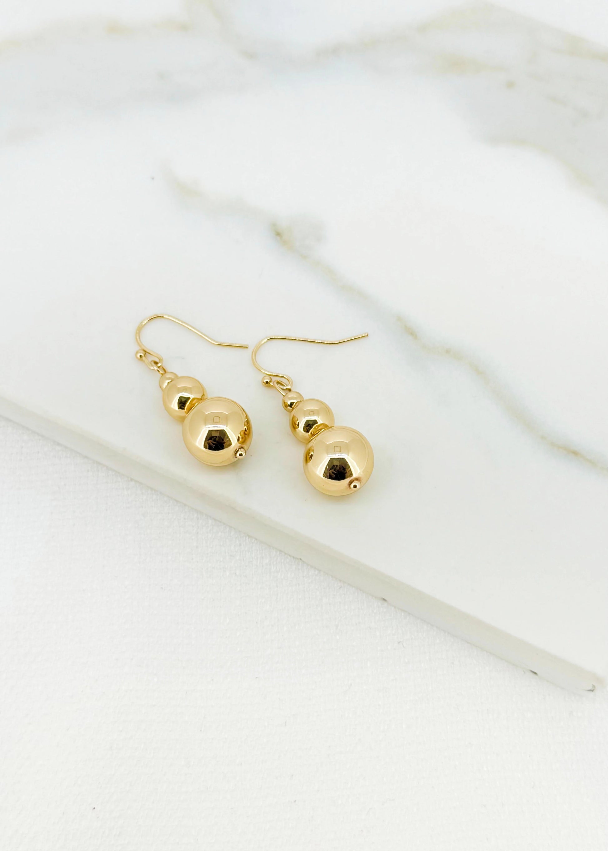 Envy Gold Balls Dropper Earrings