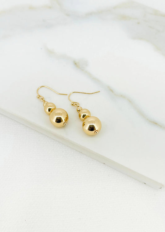 Envy Gold Balls Dropper Earrings