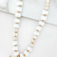 Envy Short White Bead Necklace with Gold Starfish Pendant