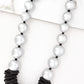 Envy Short Black Cord Necklace with Silver Balls and Black Loop Design