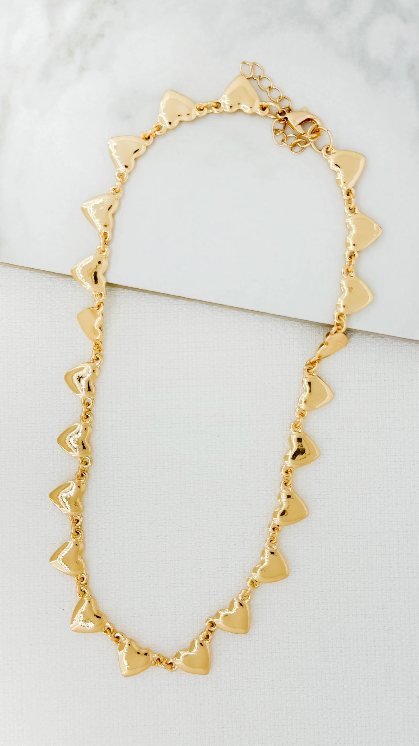 Envy Short Gold Heart Chain Necklace
