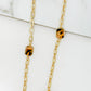 Envy Long Gold Necklace with Leopard Print Resin Pendants
