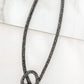 Envy Short Black Diamante Knot Necklace
