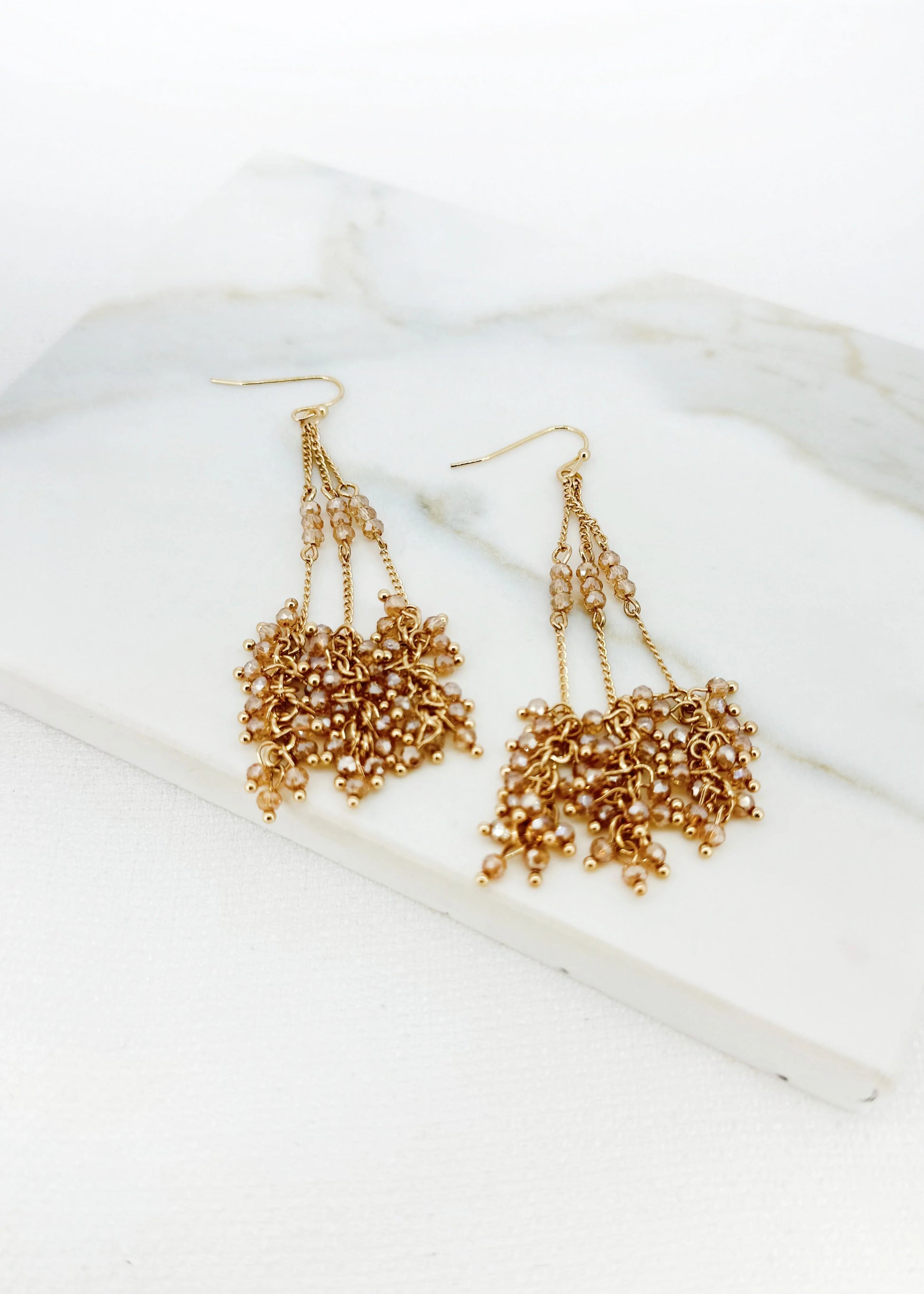 Envy Gold Crystal Dropper Earring