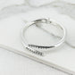 Envy Silver Hinged Bangle with Crystal Detail