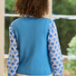 Amber Round Neck Cotton Tank Top | Blue