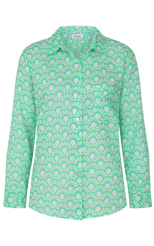 Luella Lisbon Cotton Shirt | Aqua