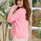 Scarlet V-Neck Alpaca Knit Jumper | Candy Pink