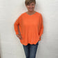 Long Slouchy Jumper with Pockets | Orange