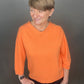 3/4 Sleeve Round Neck Soft Knit Jumper | Orange