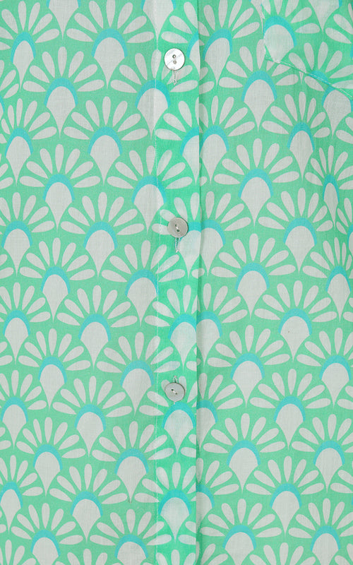 Lisbon Cotton Shirt | Aqua