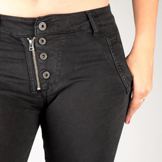 Melly & Co 4 Button Jeans | Black