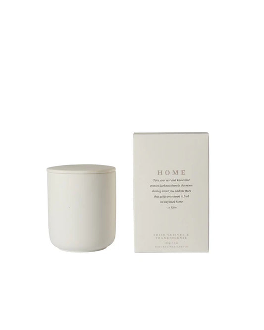 Chalk White Candle Home Shiso Vetiver & Frankincense 280g