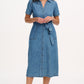 Cloretta Midi Shirt Dress | Mid Blue Denim