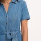 Cloretta Midi Shirt Dress | Mid Blue Denim