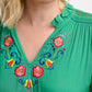 Carlota Midi Dress | Folk Floral Embroidery
