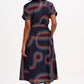 Leigh Midi Shirt Dress | Black Retro Racer