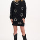 Verity Knit Dress | Black Scattered Stars