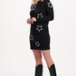 Verity Knit Dress | Black Scattered Stars