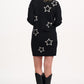 Verity Knit Dress | Black Scattered Stars