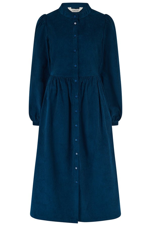 Reba Cord Midi Dress | Teal