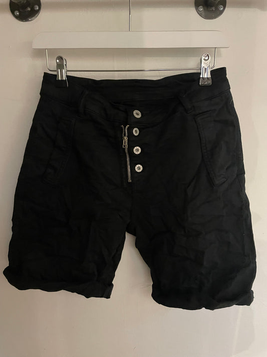 Melly & Co 4 Button Black Shorts