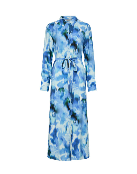 YAS Millo LS Long Shirt Dress | Star White