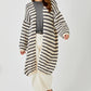Flo Soft Knit Striped Long Cardigan