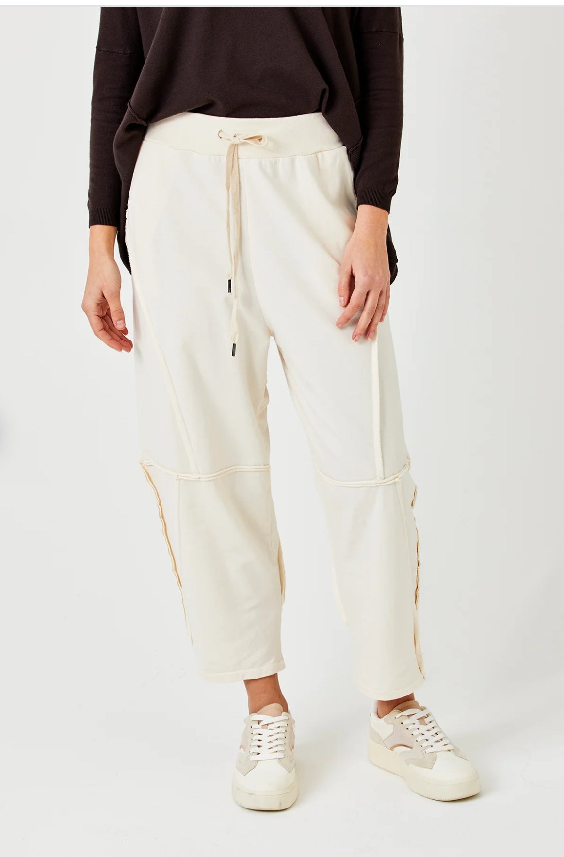 Bria Oversize Joggers with Raw Edge Detail