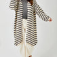 Flo Soft Knit Striped Long Cardigan