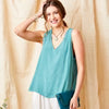 Gale V-Neck Crepe Vest