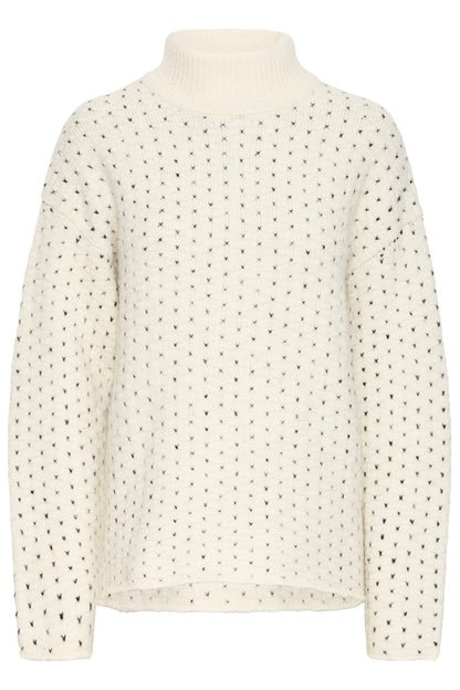 Ihkamara Jumper | Cloud Dancer with Black Dot